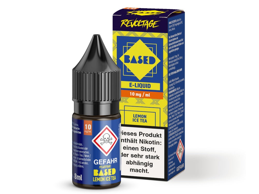 Revoltage - BASED - Lemon Ice Tea - 10ml Fertigliquid (Nikotinfrei/Hybrid Nikotinsalz)