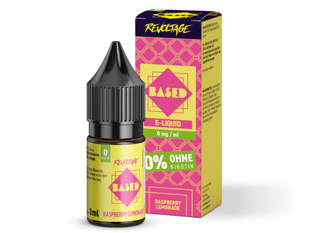 Revoltage - BASED - Raspberry Lemonade - 10ml Fertigliquid (Nikotinfrei/Hybrid Nikotinsalz)