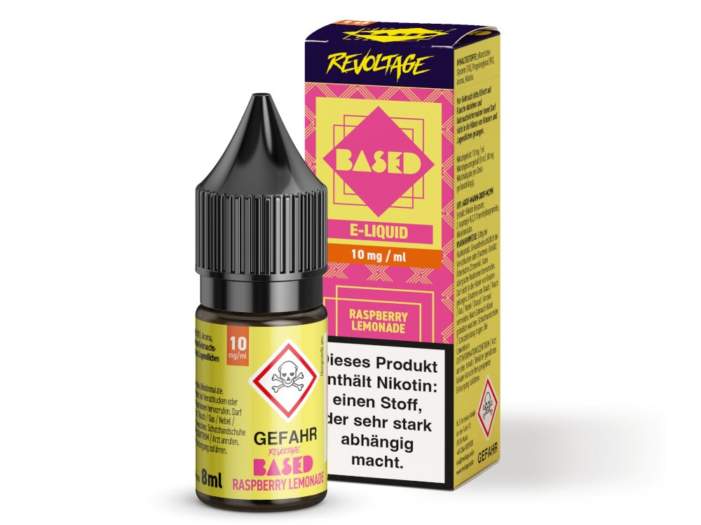 Revoltage - BASED - Raspberry Lemonade - 10ml Fertigliquid (Nikotinfrei/Hybrid Nikotinsalz)
