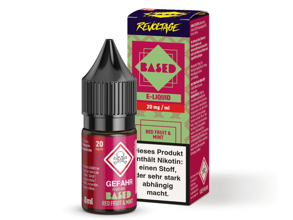 Revoltage - BASED - Red Fruit Mint - 10ml Fertigliquid (Nikotinfrei/Hybrid Nikotinsalz)