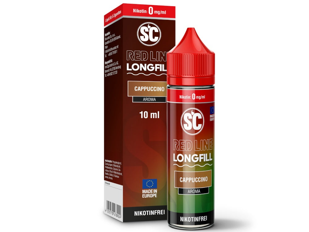 SC - Red Line - Cappuccino - 10ml Longfill Aroma (60ml Flasche)
