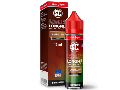 SC - Red Line - Cappuccino - 10ml Longfill Aroma (60ml Flasche)