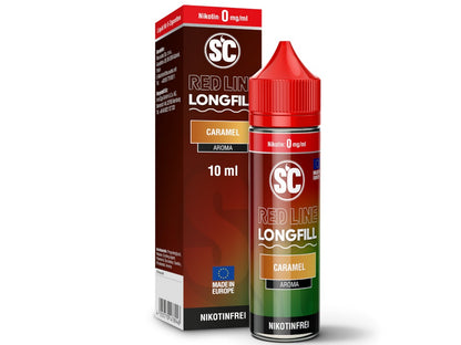 SC - Red Line - Caramel - 10ml Longfill Aroma (60ml Flasche)