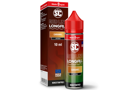 SC - Red Line - Caramel - 10ml Longfill Aroma (60ml Flasche)