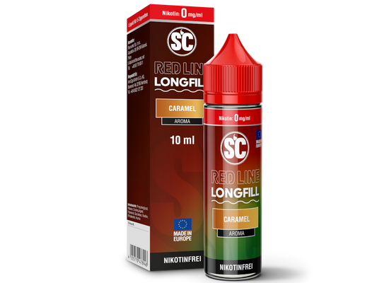 SC - Red Line - Caramel - 10ml Longfill Aroma (60ml Flasche)