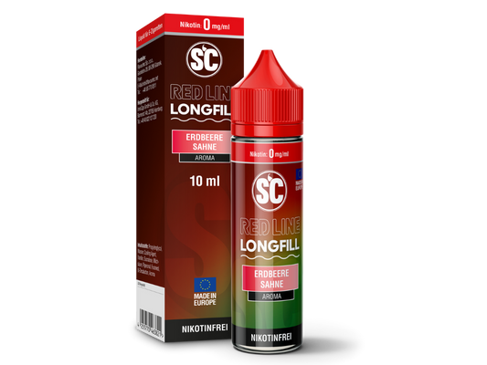SC - Red Line - Erdbeere Sahne - Longfill Aroma 10ml (60ml Flasche)