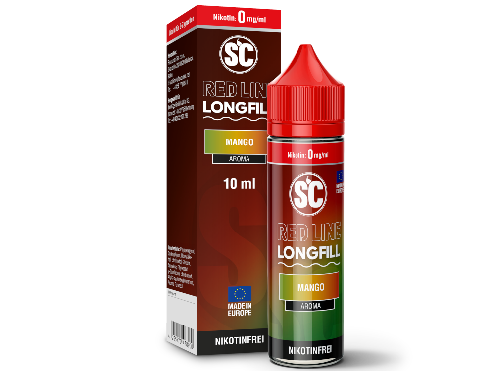 SC - Red Line - Mango - 10ml Longfill Aroma (60ml Flasche)