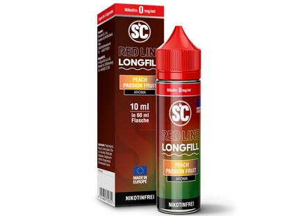 SC - Red Line - Peach Passion Fruit V2 - 10ml Longfill Aroma (60ml Flasche)