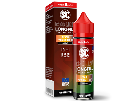 SC - Red Line - Peach Passion Fruit V2 - 10ml Longfill Aroma (60ml Flasche)