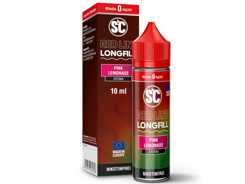 SC - Red Line - Pink Lemonade - 10ml Longfill Aroma (60ml Flasche)