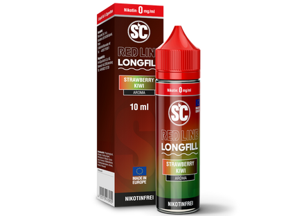 SC - Red Line - Strawberry Kiwi - 10ml Longfill Aroma (60ml Flasche)