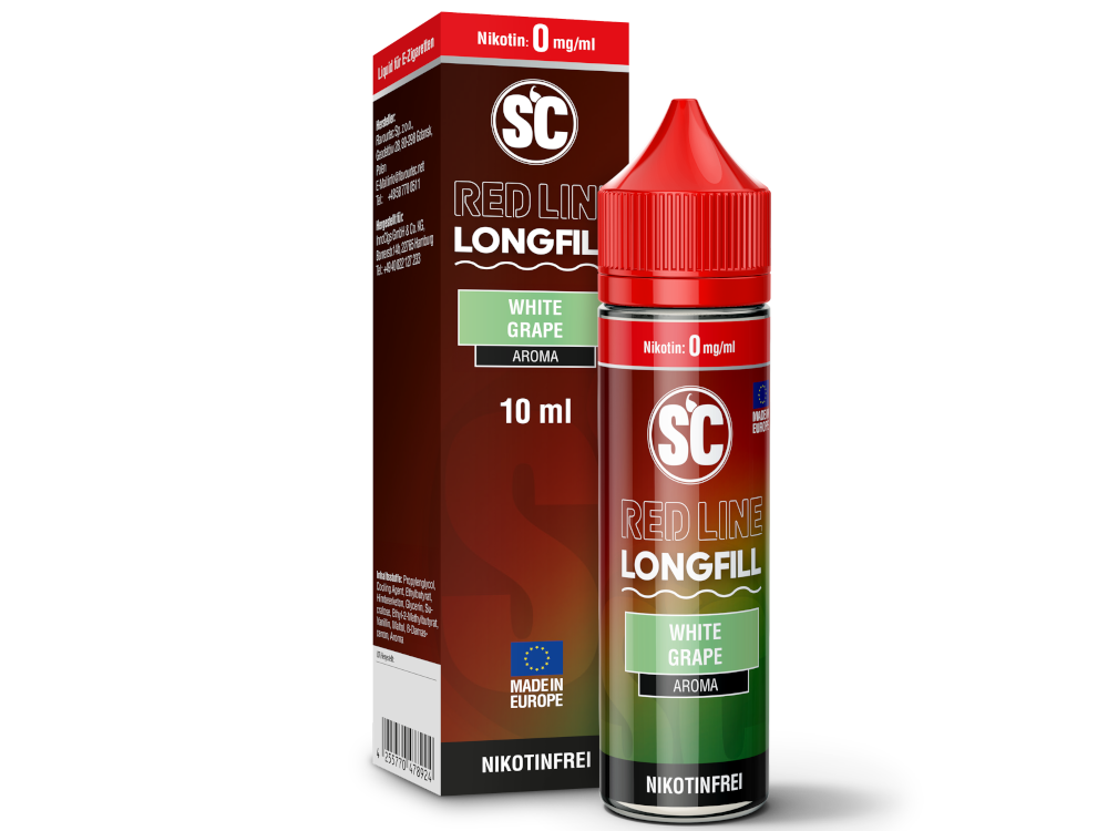 SC - Red Line - White Grape - 10ml Longfill Aroma (60ml Flasche)