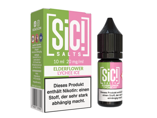 SiC! Salts - Elderflower Lychee Ice - 10ml Fertigliquid (Nikotinsalz)
