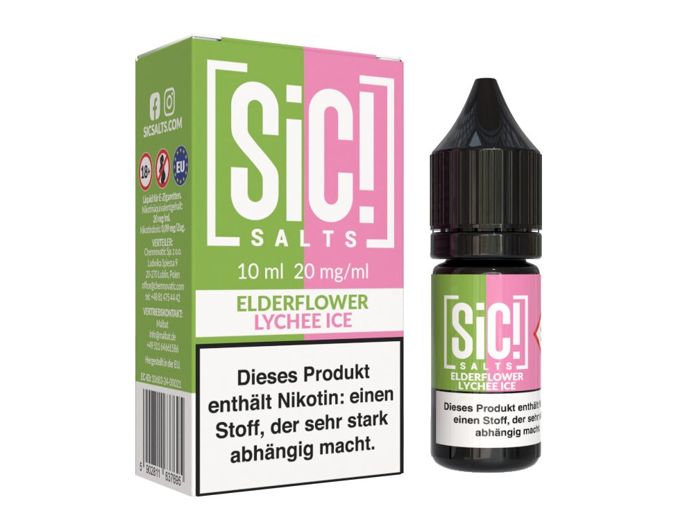 SiC! Salts - Elderflower Lychee Ice - 10ml Fertigliquid (Nikotinsalz)