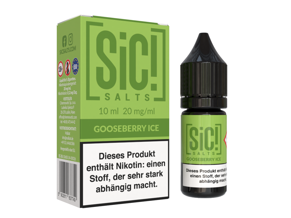 SiC! Salts - Gooseberry Ice - 10ml Fertigliquid (Nikotinsalz)