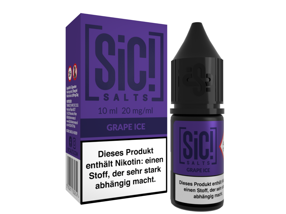 SiC! Salts - Grape Ice - 10ml Fertigliquid (Nikotinsalz)