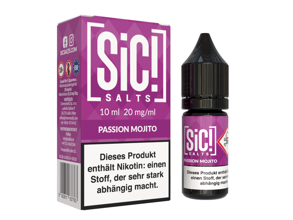 SiC! Salts - Passion Mojito - 10ml Fertigliquid (Nikotinsalz)