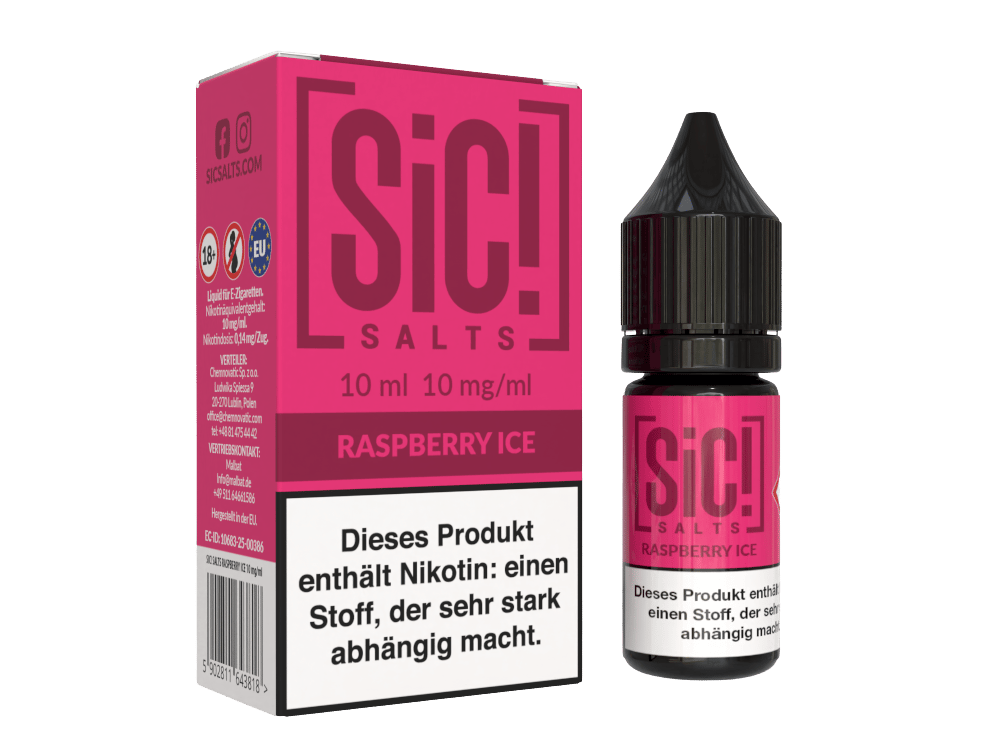SiC! Salts - Raspberry Ice - 10ml Fertigliquid (Nikotinsalz)