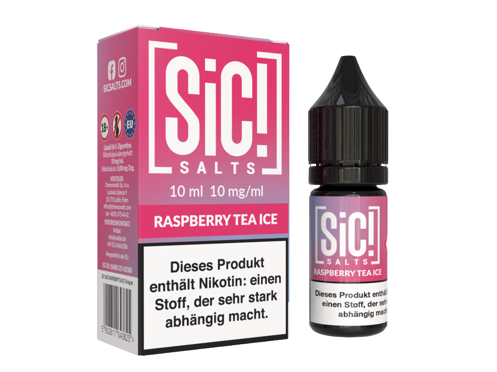 SiC! Salts - Raspberry Tea Ice - 10ml Fertigliquid (Nikotinsalz)