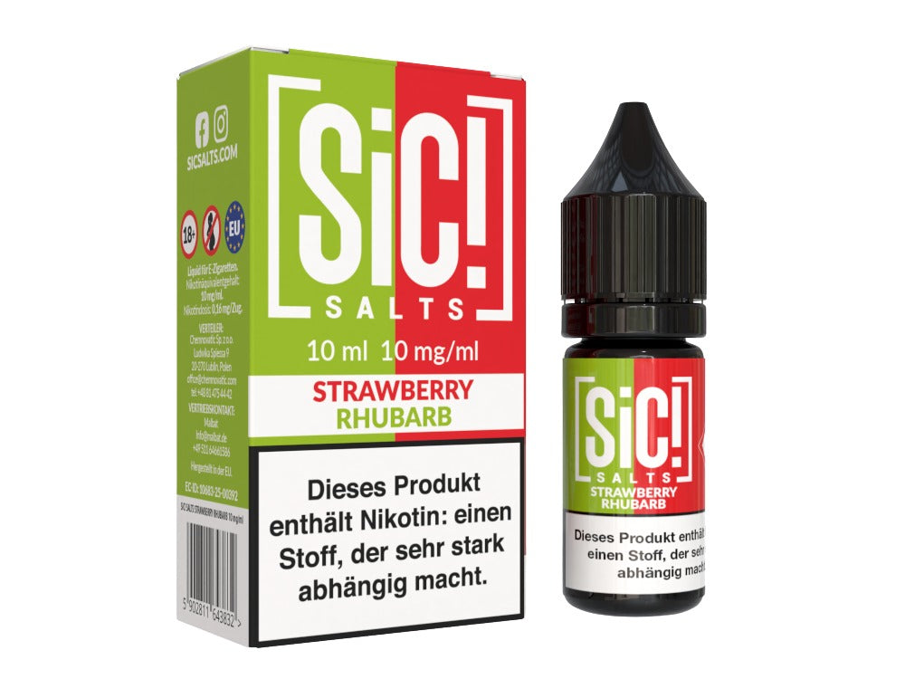 SiC! Salts - Strawberry Rhubarb - 10ml Fertigliquid (Nikotinsalz)