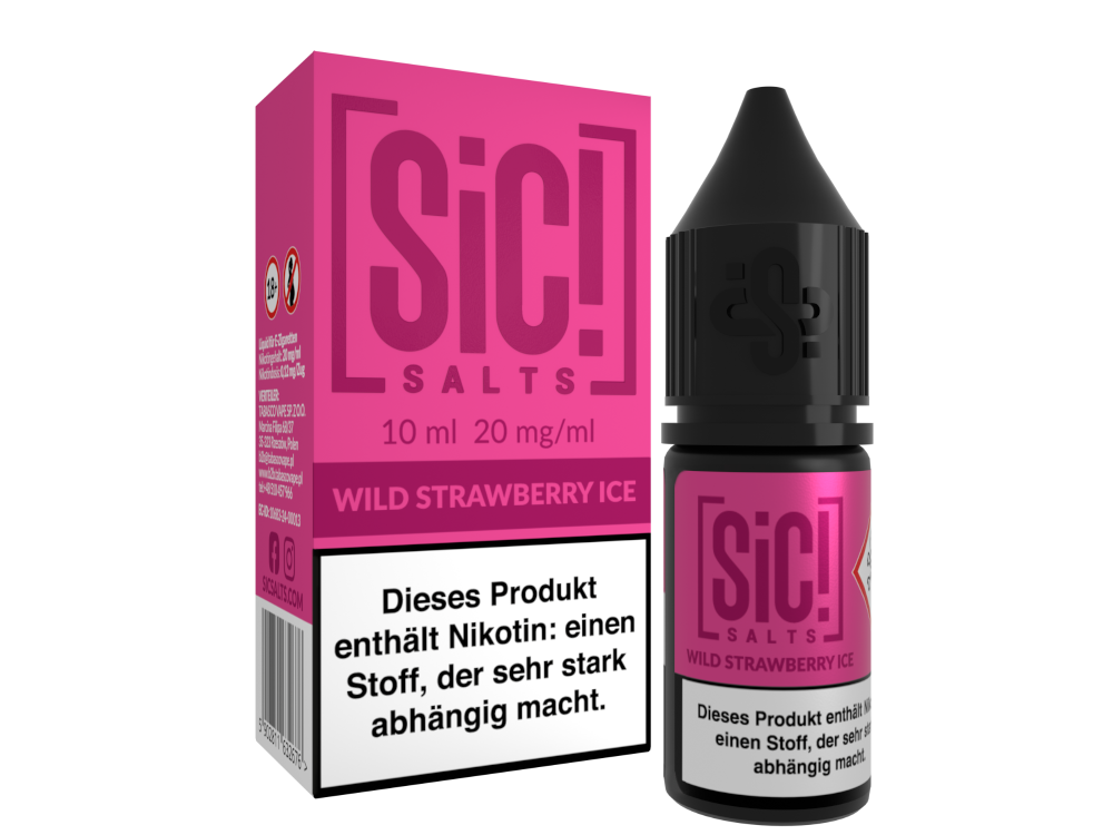 SiC! Salts - Wild Strawberry Ice - 10ml Fertigliquid (Nikotinsalz)