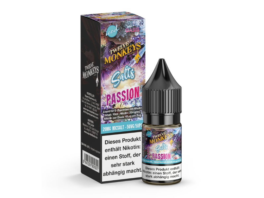 Twelve Monkeys - Iced - Passion - 10ml Fertigliquid (Nikotinsalz)