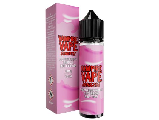 Vampire Vape - Dessert Collection - Raspberry Ripple Ice Cream - 10ml Longfill Aroma (60ml Flasche)