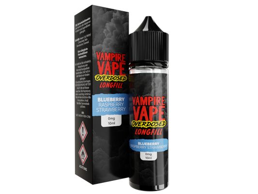 Vampire Vape - Overdosed - Blueberry Raspberry Strawberry - Longfill Aroma 10ml (60ml Flasche)