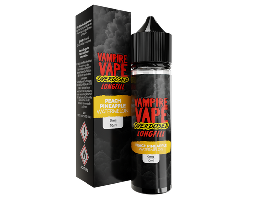 Vampire Vape - Overdosed - Peach Pineapple Watermelon - Longfill Aroma 10ml (60ml Flasche)