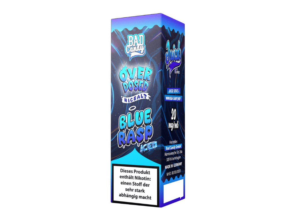 Bad Candy Liquids - Juicd - Blue Rasp - 10ml Fertigliquid (Nikotinsalz) - Blue Rasp 1er Packung 20 mg/ml - Vapes4you