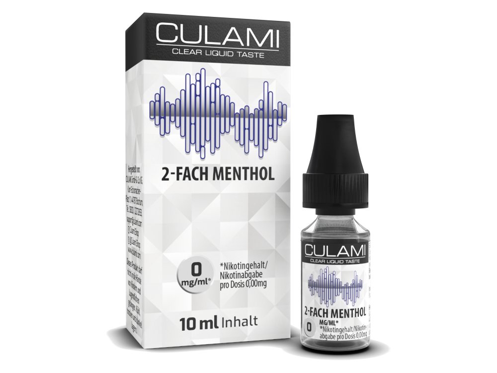 Culami - 2-Fach Menthol - 10ml Fertigliquid (Nikotinfrei/Nikotin) - 2-Fach Menthol 1er Packung 0 mg/ml- Vapes4you