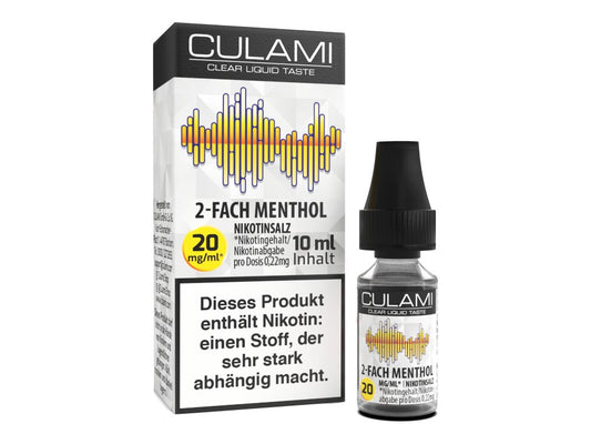 Culami - 2-Fach Menthol - 10ml Fertigliquid (Nikotinsalz) - 2-Fach Menthol 1er Packung 20 mg/ml- Vapes4you