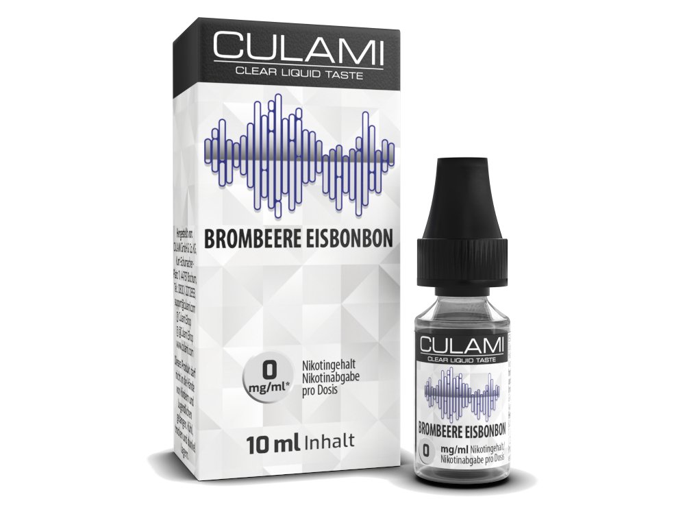 Culami - Brombeere Eisbonbon - 10ml Fertigliquid (Nikotinfrei/Nikotin) - Brombeere Eisbonbon 1er Packung 0 mg/ml- Vapes4you