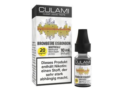 Culami - Brombeere Eisbonbon - 10ml Fertigliquid (Nikotinsalz) - Brombeere Eisbonbon 1er Packung 20 mg/ml- Vapes4you