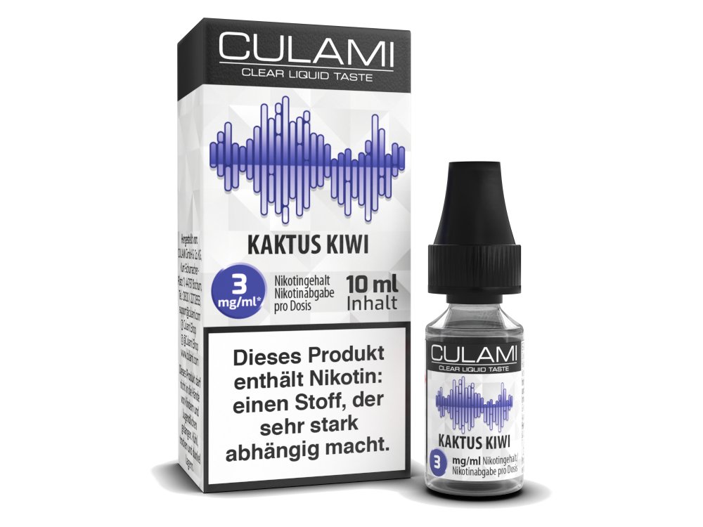 Culami - Kaktus Kiwi - 10ml Fertigliquid (Nikotinfrei/Nikotin) - Kaktus Kiwi 1er Packung 3 mg/ml- Vapes4you