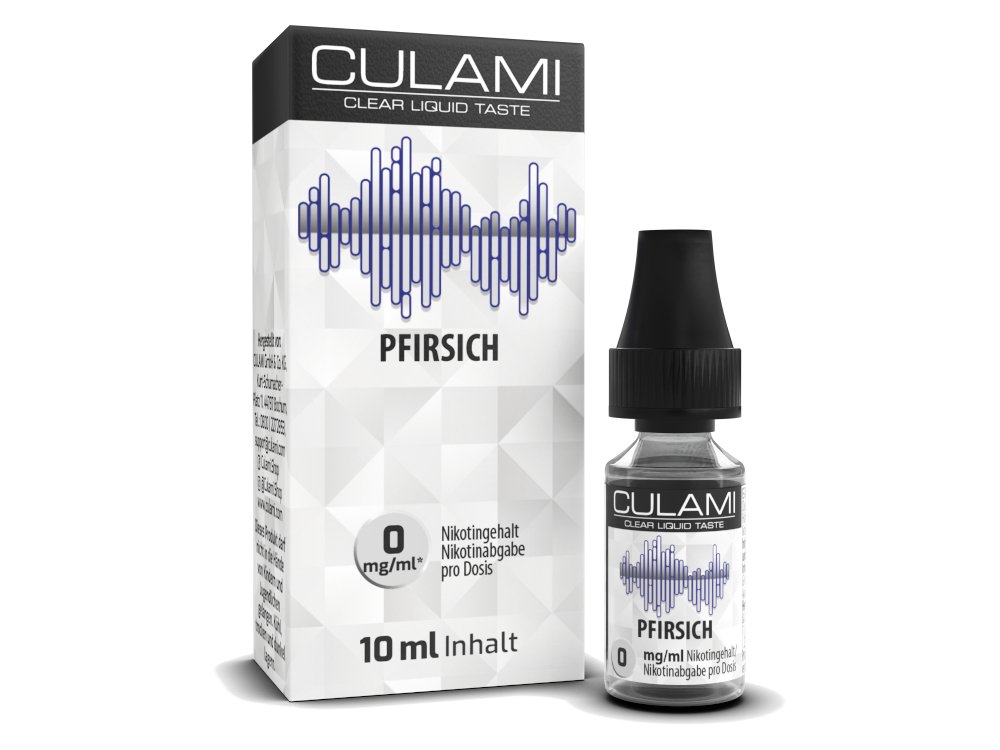 Culami - Pfirsich - 10ml Fertigliquid (Nikotinfrei/Nikotin) - Pfirsich 1er Packung 0 mg/ml- Vapes4you