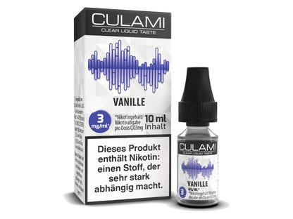 Culami - Vanille - 10ml Fertigliquid (Nikotinfrei/Nikotin) - Vanille 1er Packung 3 mg/ml- Vapes4you