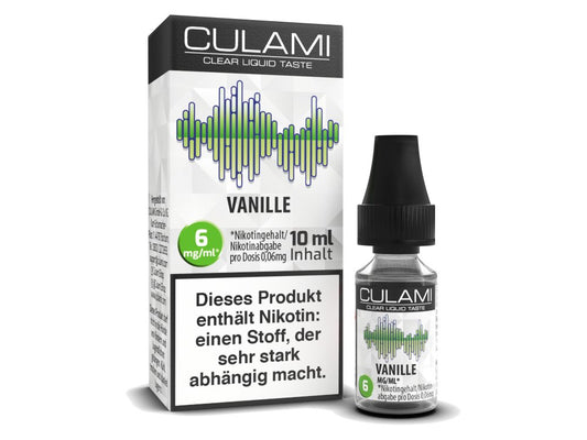 Culami - Vanille - 10ml Fertigliquid (Nikotinfrei/Nikotin) - Vanille 1er Packung 6 mg/ml- Vapes4you