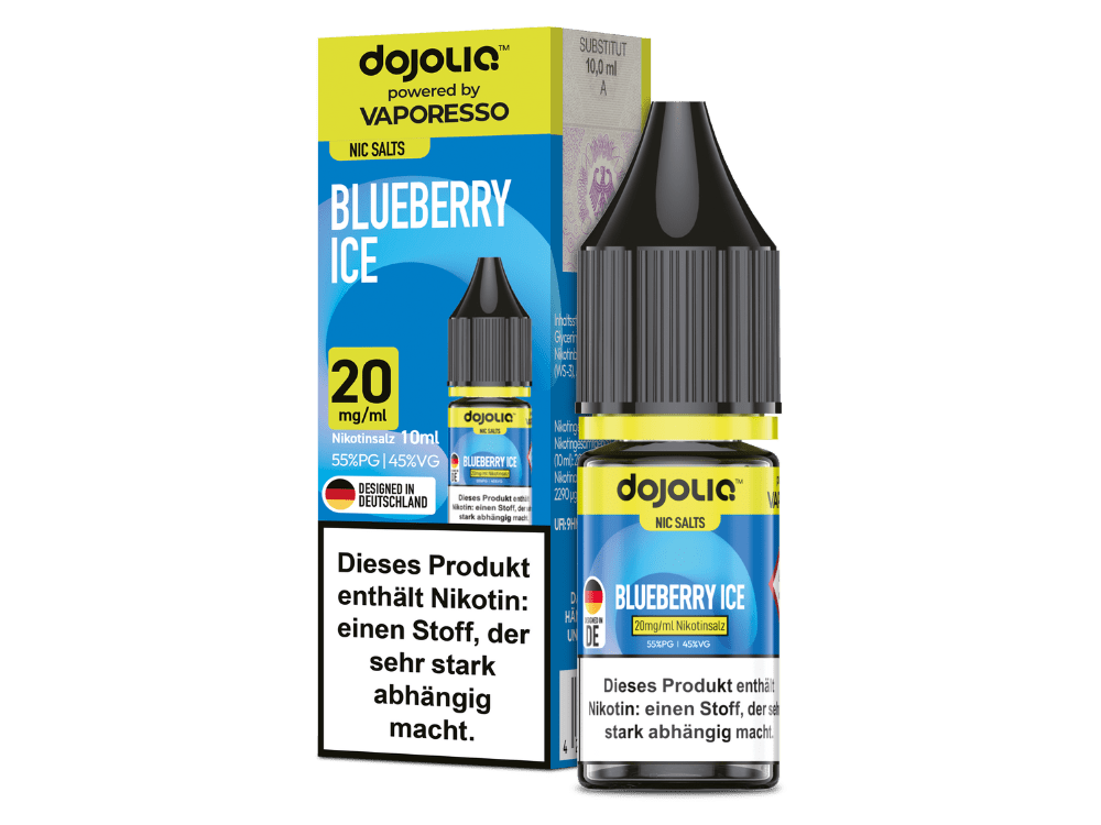 Dojoliq - Blueberry Ice - 10ml Fertigliquid (Nikotinsalz) - Blueberry Ice 1er Packung 20 mg/ml - Vapes4you