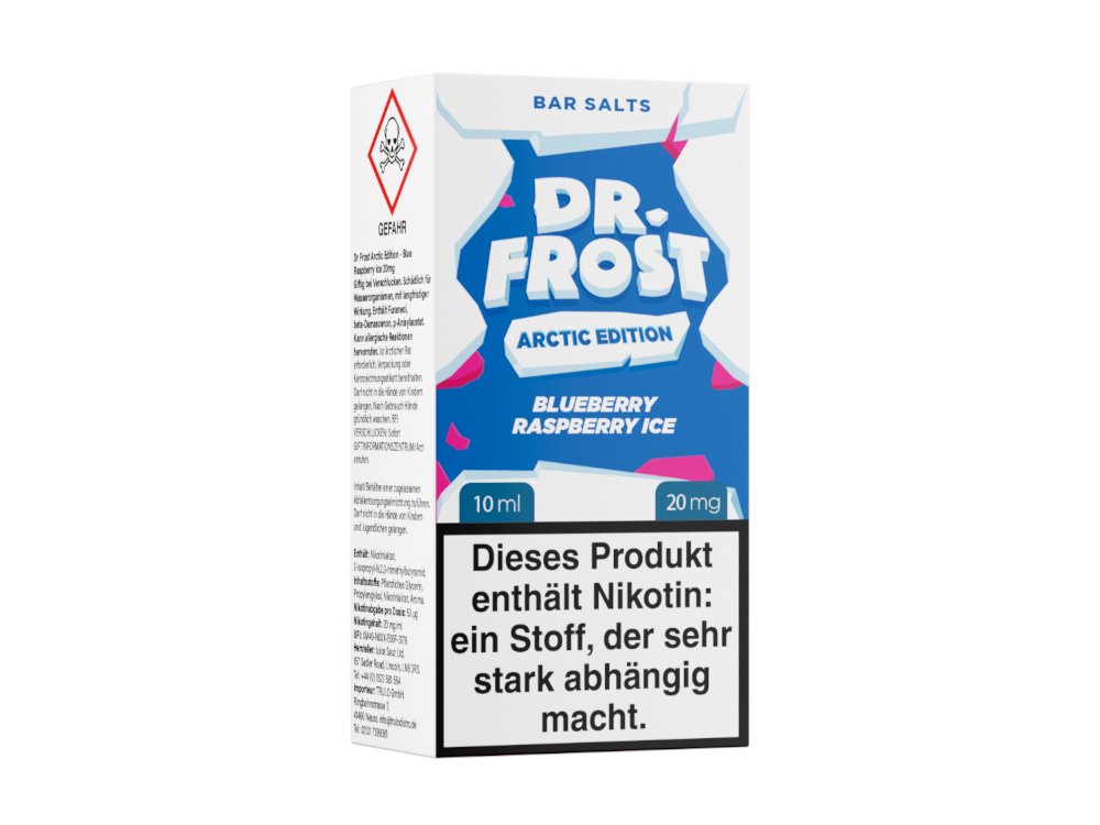 Dr. Frost - Arctic Edition - Blueberry Raspberry Ice - 10ml Fertigliquid (Nikotinsalz) - Blueberry Raspberry Ice 1er Packung 20 mg/ml - Vapes4you