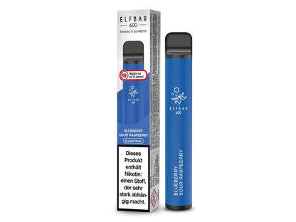 Elf Bar - 600 - Einweg E - Zigarette (Nikotin) - Blueberry Sour Raspberry 1er Packung 20 mg/ml - Vapes4you