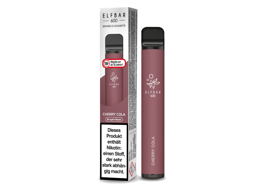 Elf Bar - 600 - Einweg E - Zigarette (Nikotin) - Cherry Cola 1er Packung 20 mg/ml - Vapes4you