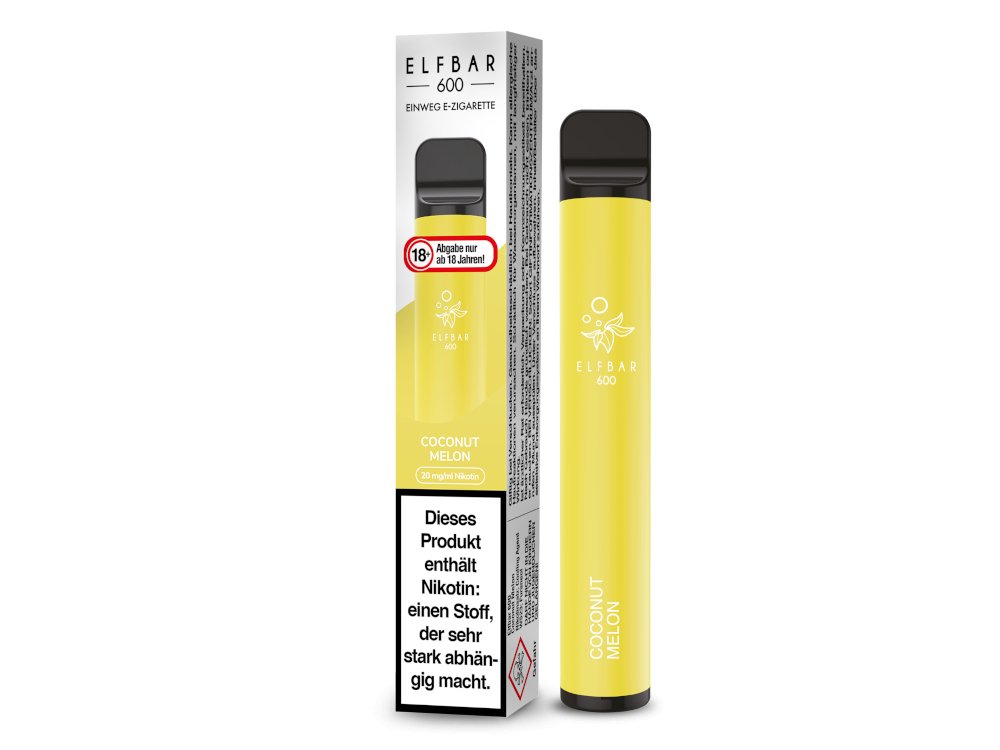 Elf Bar - 600 - Einweg E - Zigarette (Nikotin) - Coconut Melon 1er Packung 20 mg/ml - Vapes4you