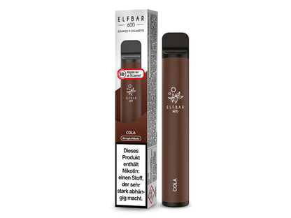 Elf Bar - 600 - Einweg E - Zigarette (Nikotin) - Cola 1er Packung 20 mg/ml - Vapes4you