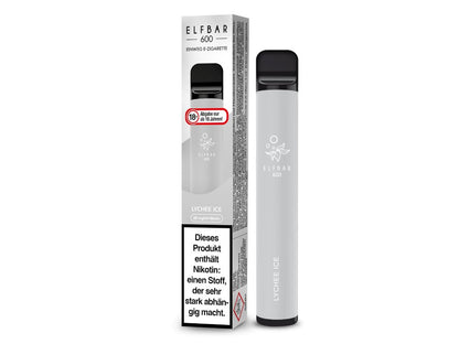 Elf Bar - 600 - Einweg E - Zigarette (Nikotin) - Lychee Ice 1er Packung 20 mg/ml - Vapes4you