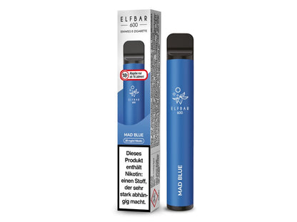 Elf Bar - 600 - Einweg E - Zigarette (Nikotin) - Mad Blue 1er Packung 20 mg/ml - Vapes4you