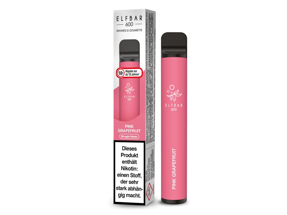 Elf Bar - 600 - Einweg E - Zigarette (Nikotin) - Pink Grapefruit 1er Packung 20 mg/ml - Vapes4you