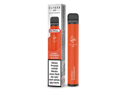 Elf Bar - 600 - Einweg E - Zigarette (Nikotin) - Strawberry Elfergy 1er Packung 20 mg/ml - Vapes4you