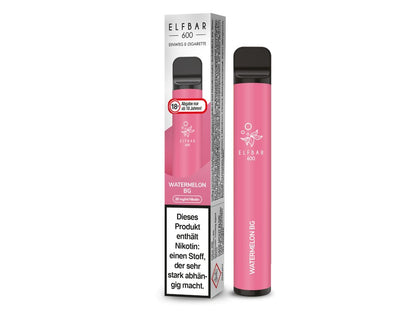 Elf Bar - 600 - Einweg E - Zigarette (Nikotin) - Watermelon BG 1er Packung 20 mg/ml - Vapes4you