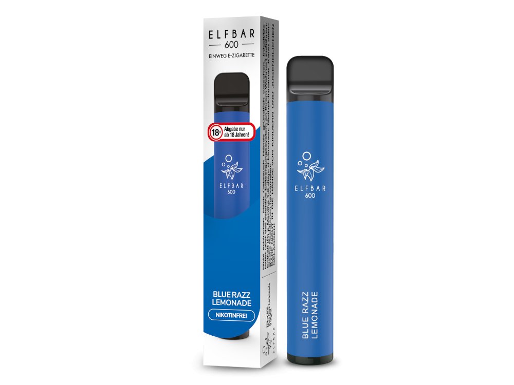 Elf Bar - 600 - Einweg E - Zigarette (Nikotinfrei) - Blue Razz Lemonade 1er Packung 0 mg/ml - Vapes4you